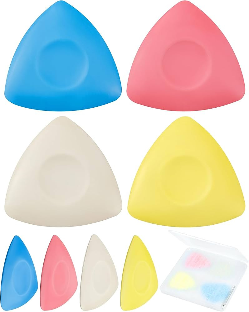 FIVEIZERO 4Pcs Tailors Chalk, Triangle Sewing Chalk for Fabric, Fabric Markers for Quilting, Tail... | Amazon (US)