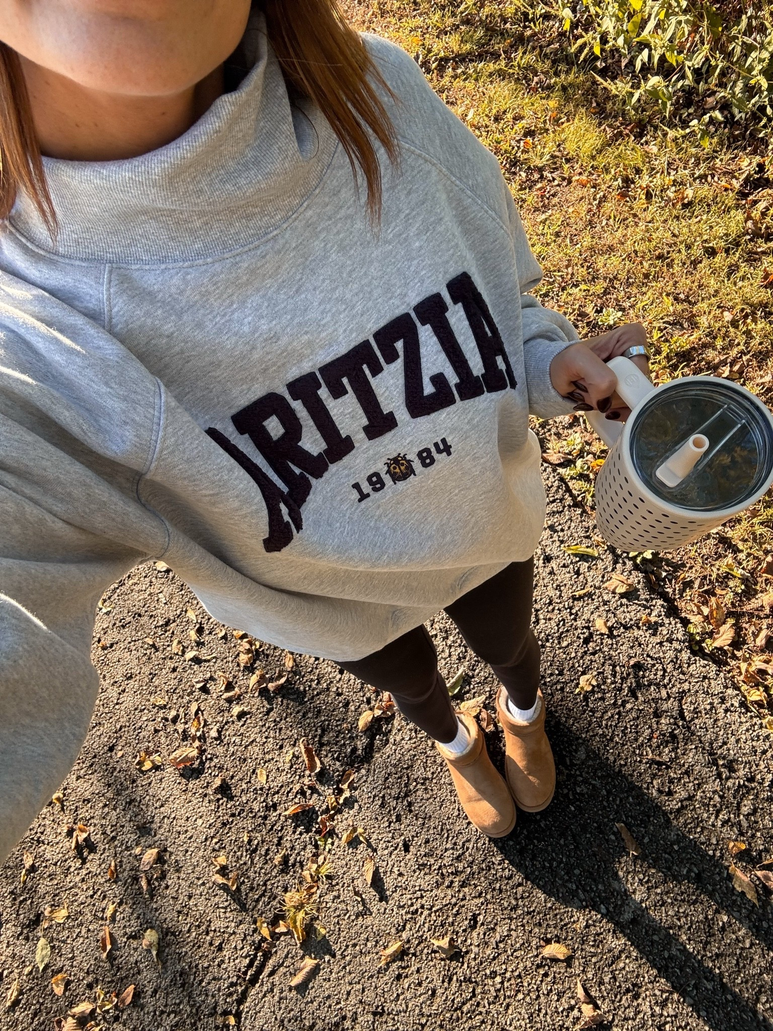 Sized up to size medium in this sweatshirt