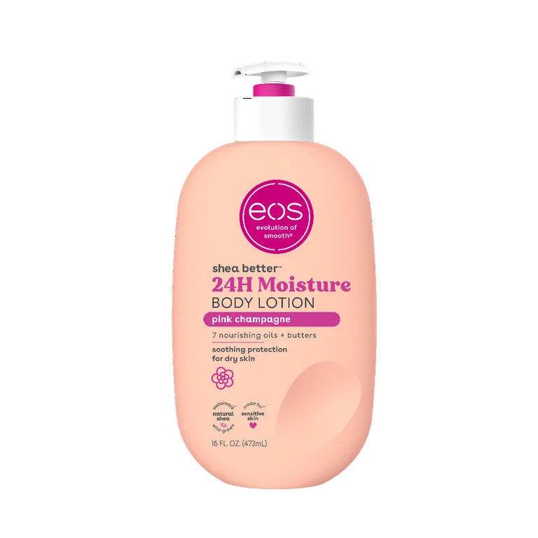 eos Shea Better Body Lotion for Dry Skin, Pink Champagne, 16 fl oz | Walmart (US)