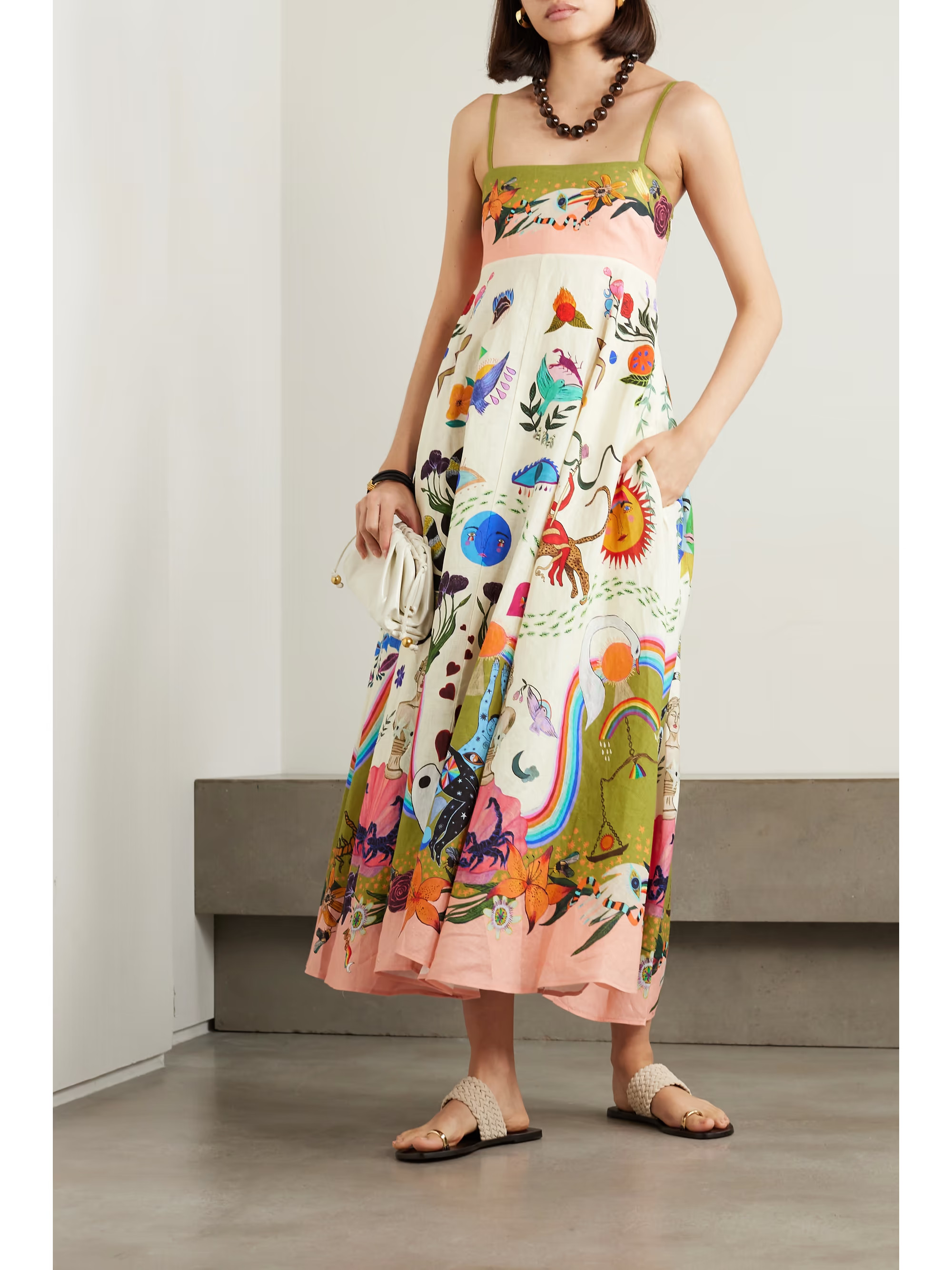 + Meagan Boyd Evergreen printed linen midi dress | NET-A-PORTER APAC