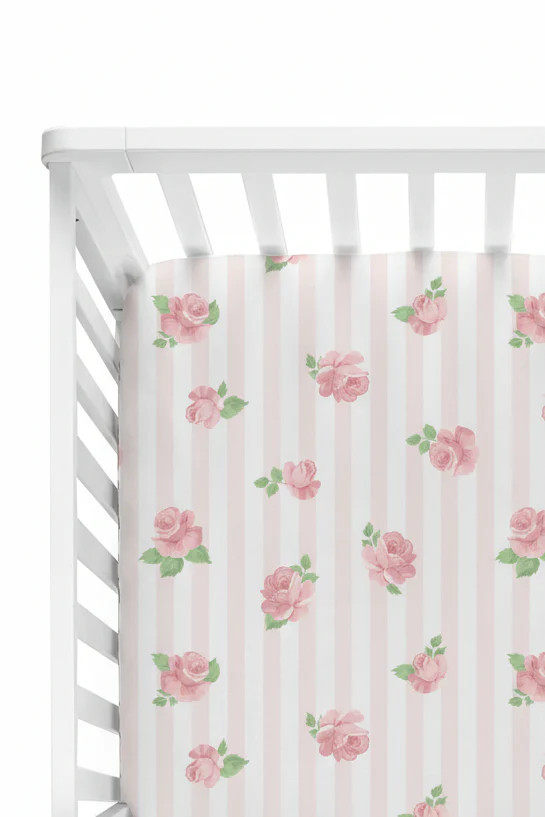 Rosy & Cozy Crib Sheet | Caden Lane