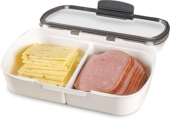 ProKeeper Split Deli Food Storage Container with Air-Tight Silicone Seal and Dry Erase Compatible... | Amazon (US)