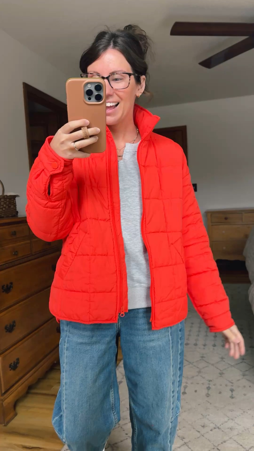 MOMco outfit!

Small in my lace trim sweatshirt and 0 petite in my barrel jeans. My sneakers are size 6.5! Small in my jacket. 

#LTKootd #LTKSeasonal #LTKgrwm