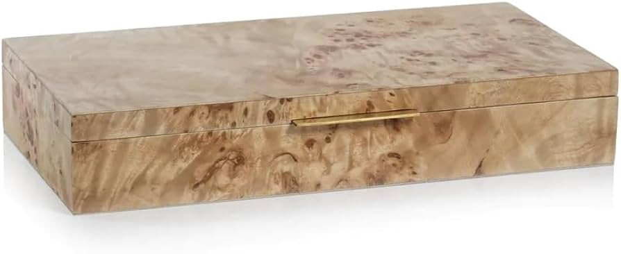 Zodax Deluxe Lined Burl Wood Veneer Box (Small) | Amazon (US)