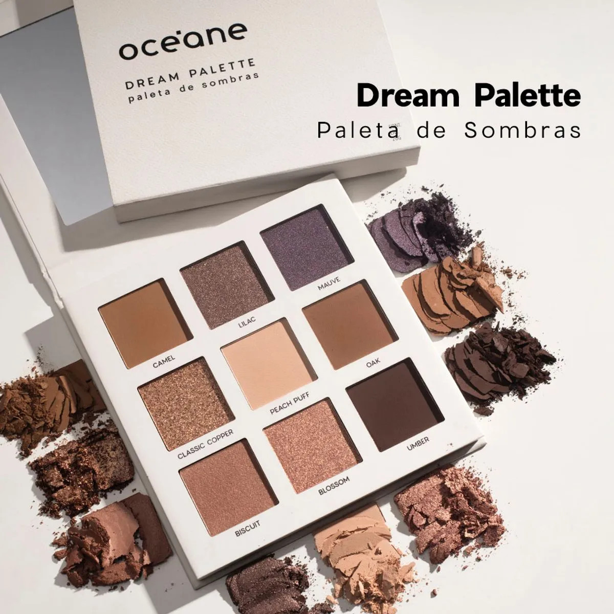 Paleta de Sombras - Dream Palette Océane Limited 20g - Maquiagens e cosméticos Océane: Pincéi... | Oceane (BR)