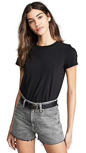 Madewell Northside Vintage Tee - T-Shirt for Women - Crew Neckline - Short Sleeves - Straight Hemline True Black XL (Women's 14-16) One Size | Amazon (US)