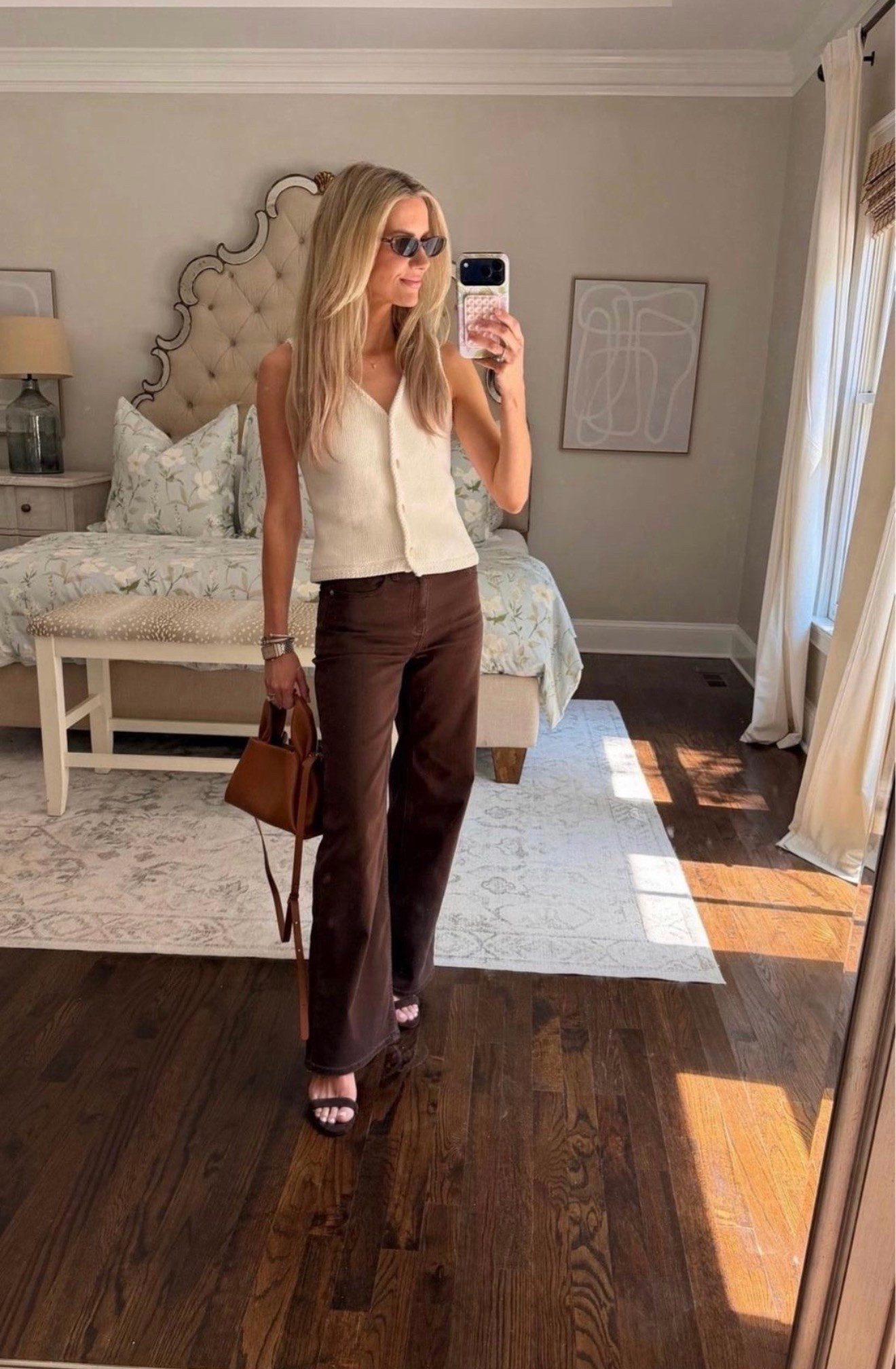 The perfect summer-to-fall outfit!  The denim is super lightweight and great for warmer temps, the sweater adds some texture and depth while the sleeveless style is still functional for late summer weather! 

These exact jeans are sold out in this color but if you love the mocha I linked similar styles!

#LTKootd #LTKSeasonal