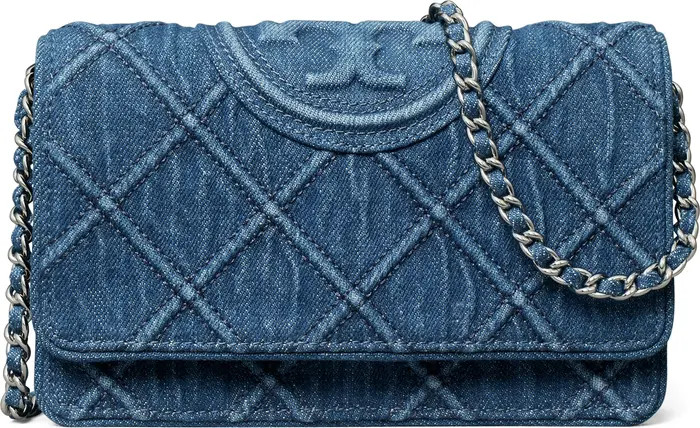 Fleming Soft Denim Wallet on a Chain | Nordstrom