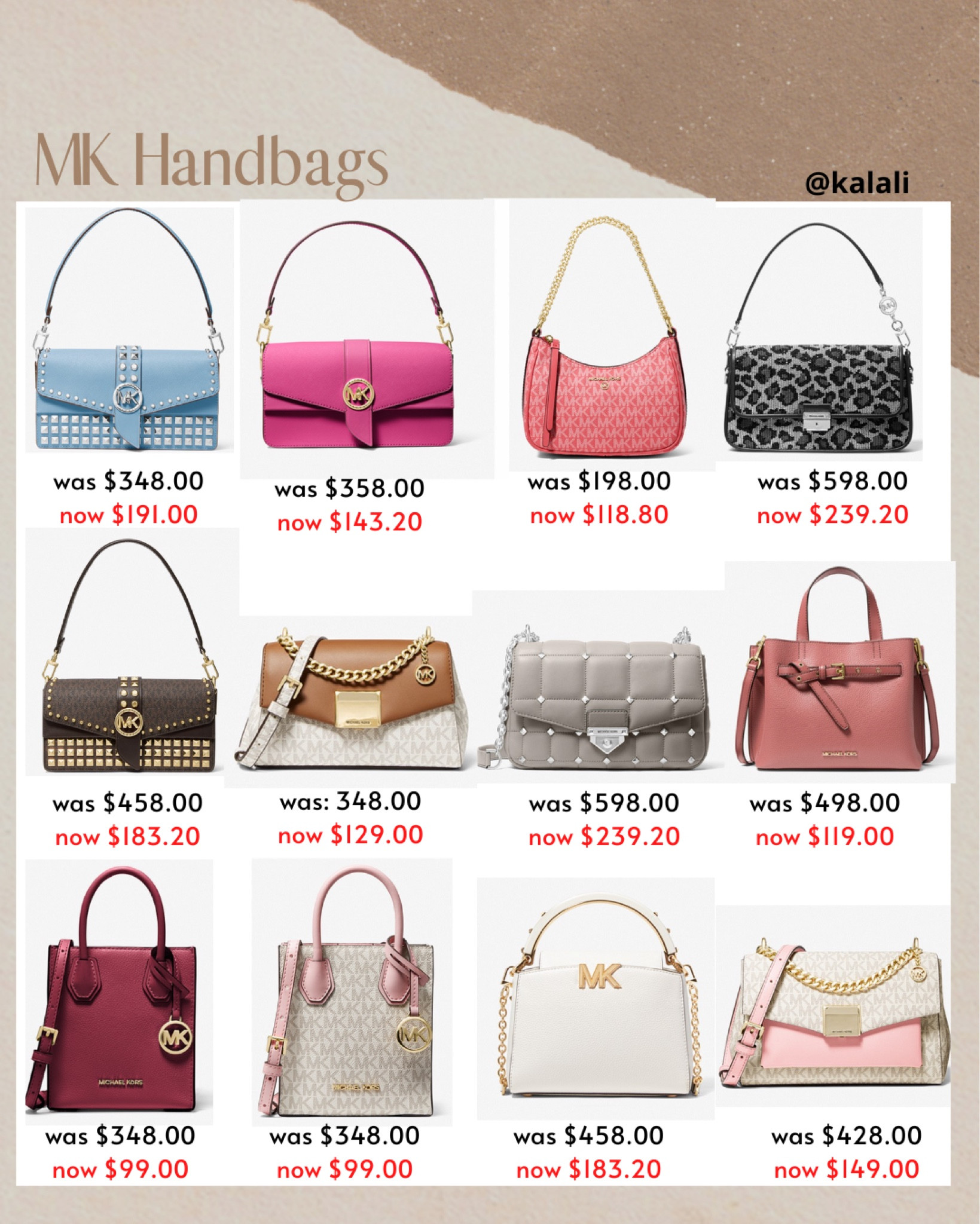 Top selection of Michael Kors handbags on sale. Different colors of each these models are also available. 
.
.
.
#ltksale
#ltkunder100
#ltkunder50
#bags
#handbags
#dhgate
#purse
#purses
#fashion
#styletip

#LTKunder100 #LTKstyletip #LTKSale