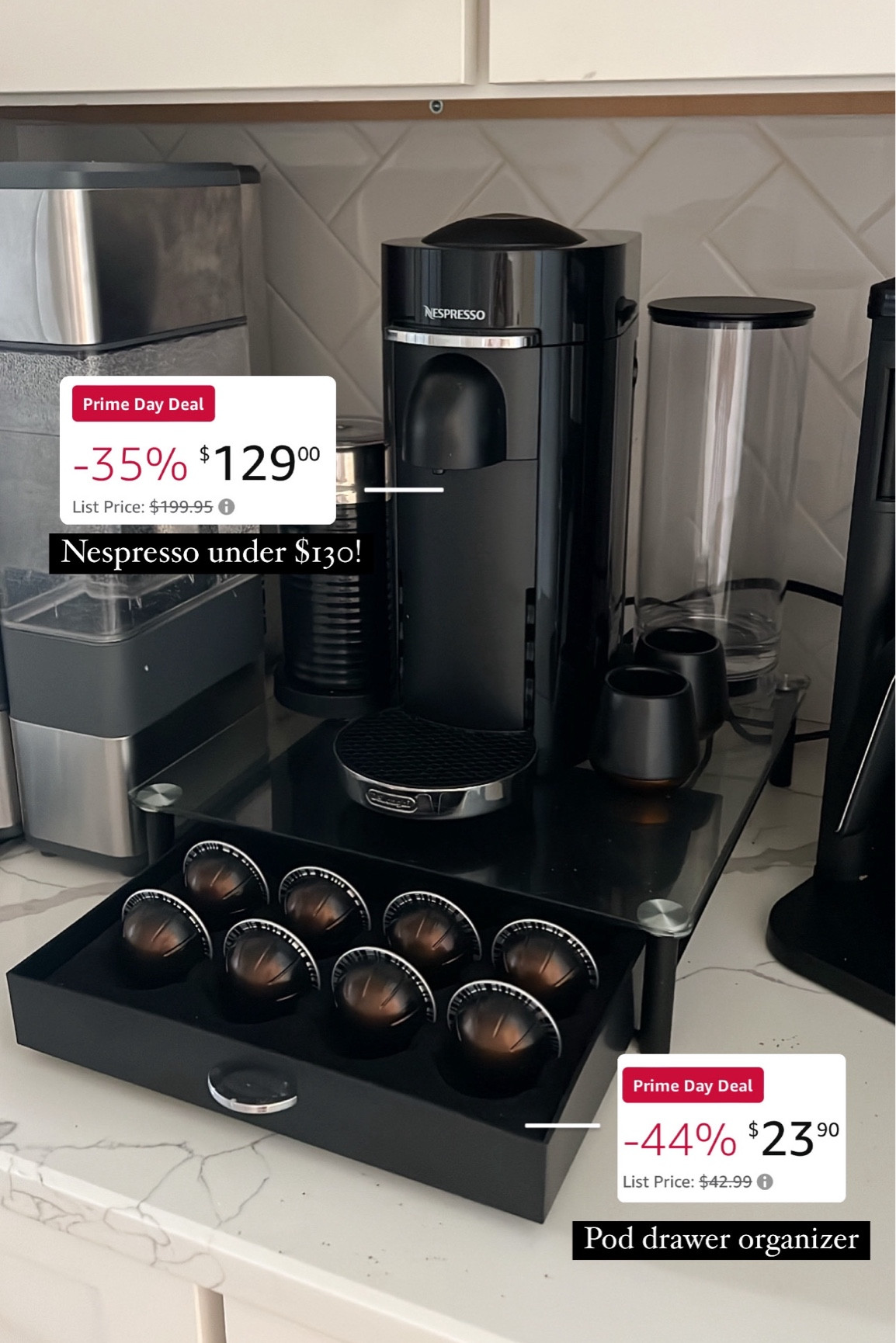 Nespresso + pod organizer on sale! Great gift idea too! 

#LTKSaleAlert #LTKHome