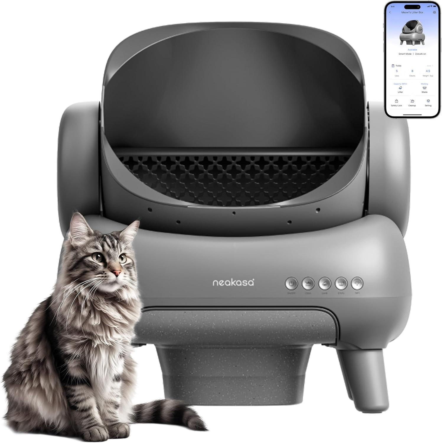 Neakasa M1 Open-Top Self Cleaning Cat Litter Box, Automatic Cat Litter Box with APP Control, Odor... | Amazon (US)