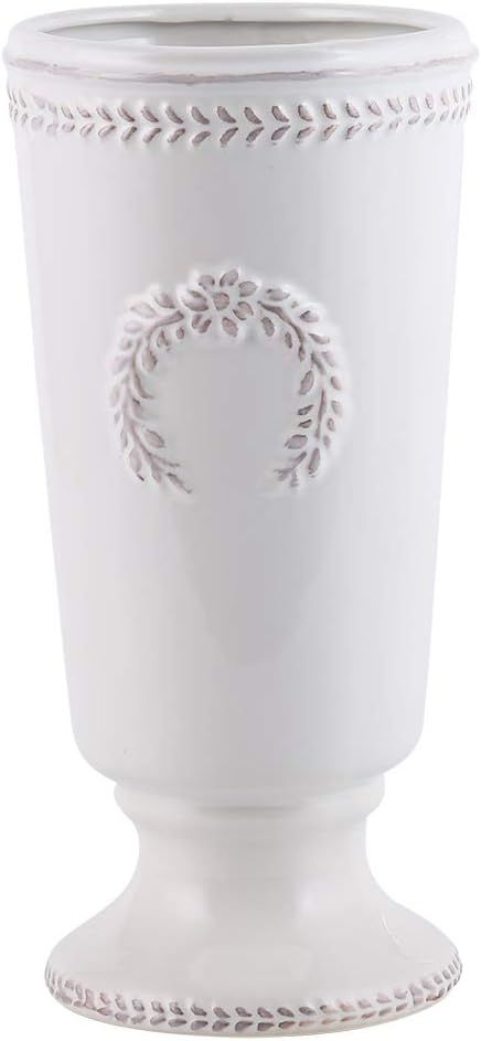 White Ceramic Vase Home Decor Rustic Farmhouse Vase Table Centerpieces Vase Floreros Ideal Gifts ... | Amazon (US)