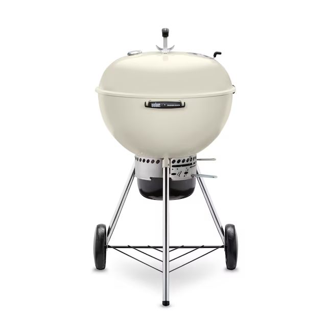 Weber Master-Touch 22-in W Ivory Kettle Charcoal Grill | Lowe's