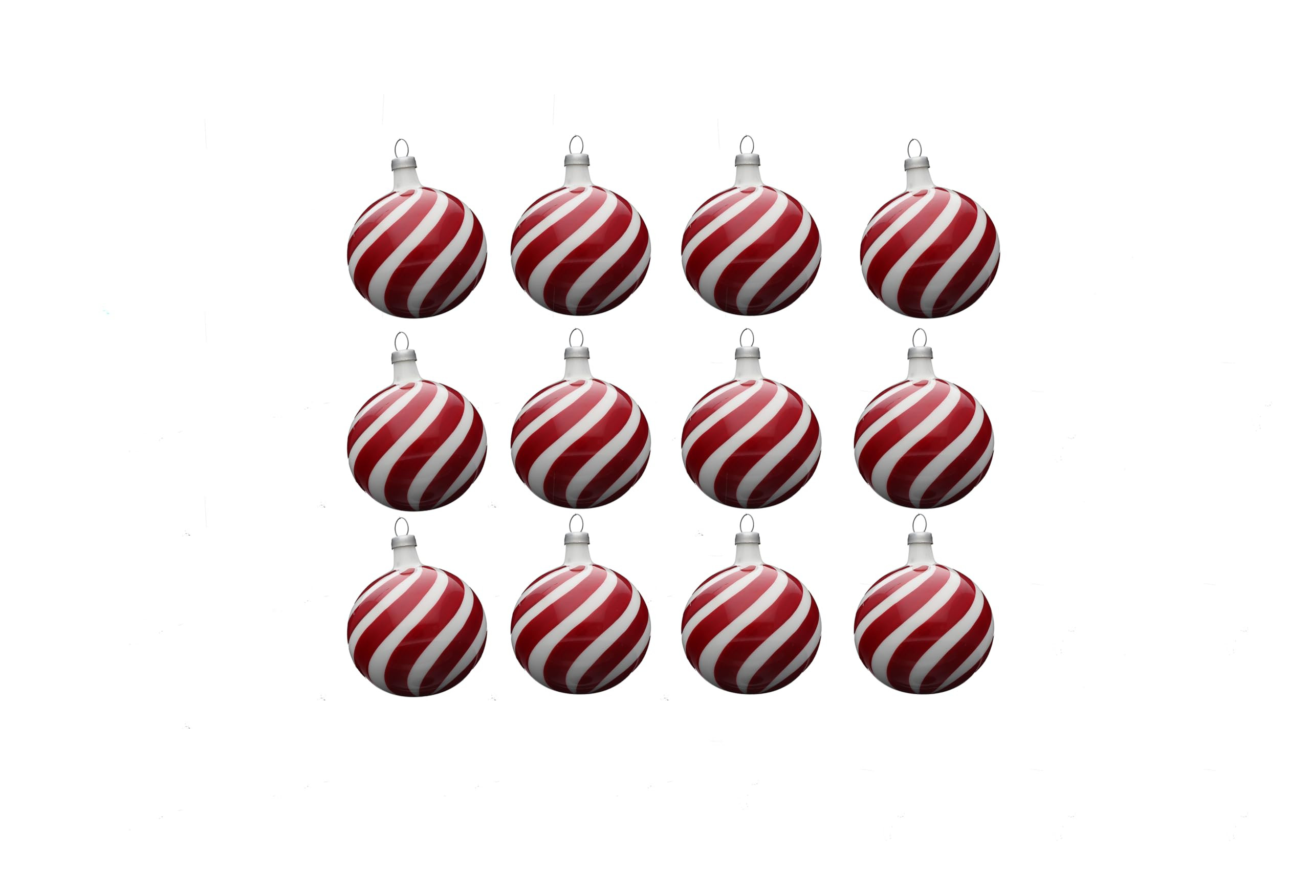 Christmas Ornaments | Made of Glass | Crafted by Hand | Red and White Christmas Decor | Ideal wit... | Amazon (US)