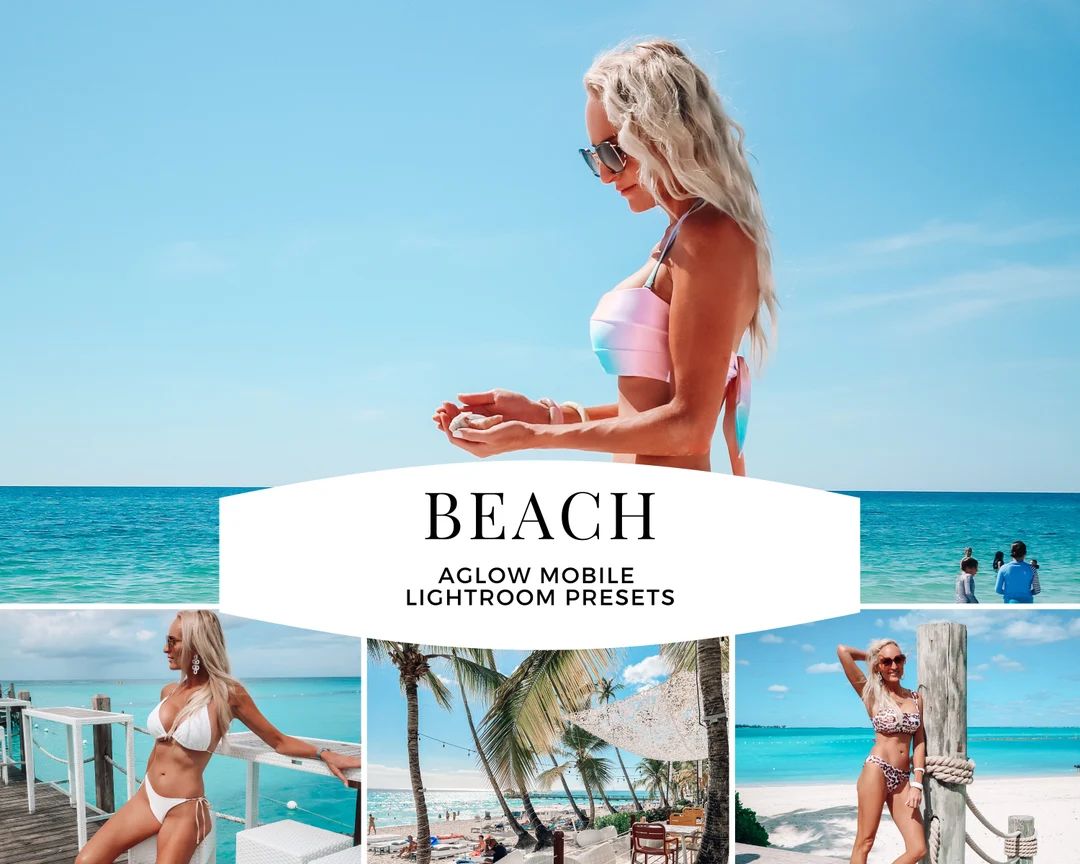 BEACH Aglow Lightroom Preset, Mobile Preset, Beach Preset, Travel Preset, Vacation Preset, Bright... | Etsy (US)