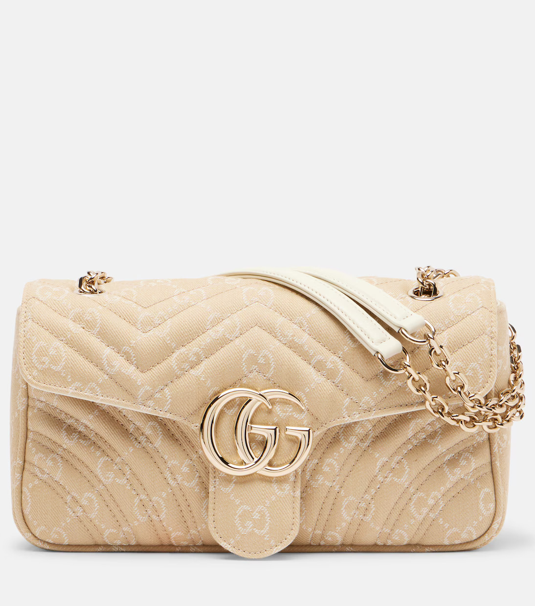 GG Marmont Small denim shoulder bag | Mytheresa (US/CA)
