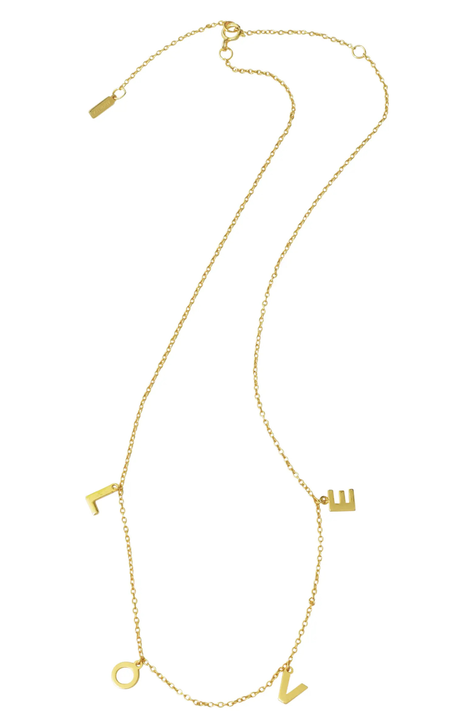 Adornia 14K Gold Vermeil 'Love' Necklace | Nordstromrack | Nordstrom Rack