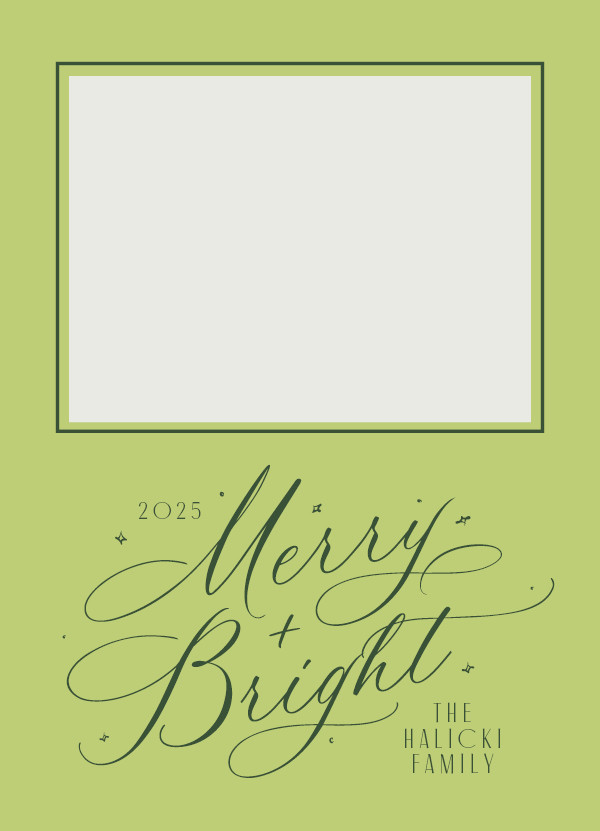 bright laughter holiday photo mount cards | Minted