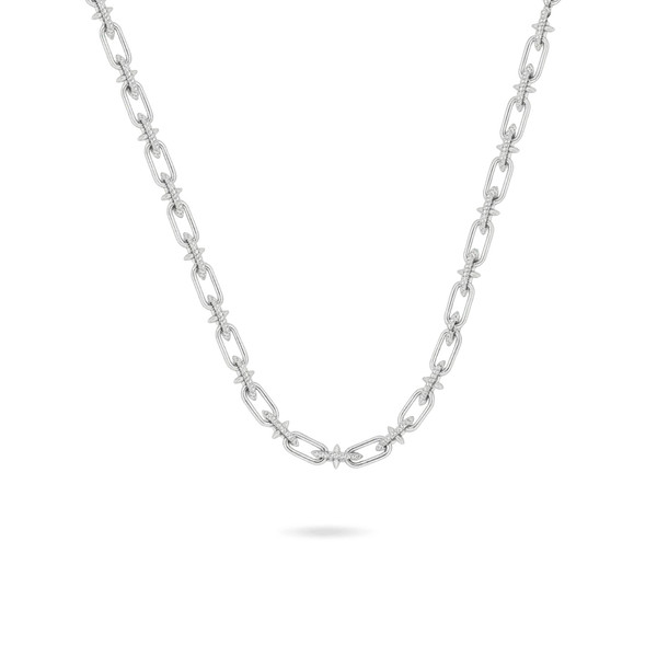 Chrome Link Paperclip Necklace | IceLink