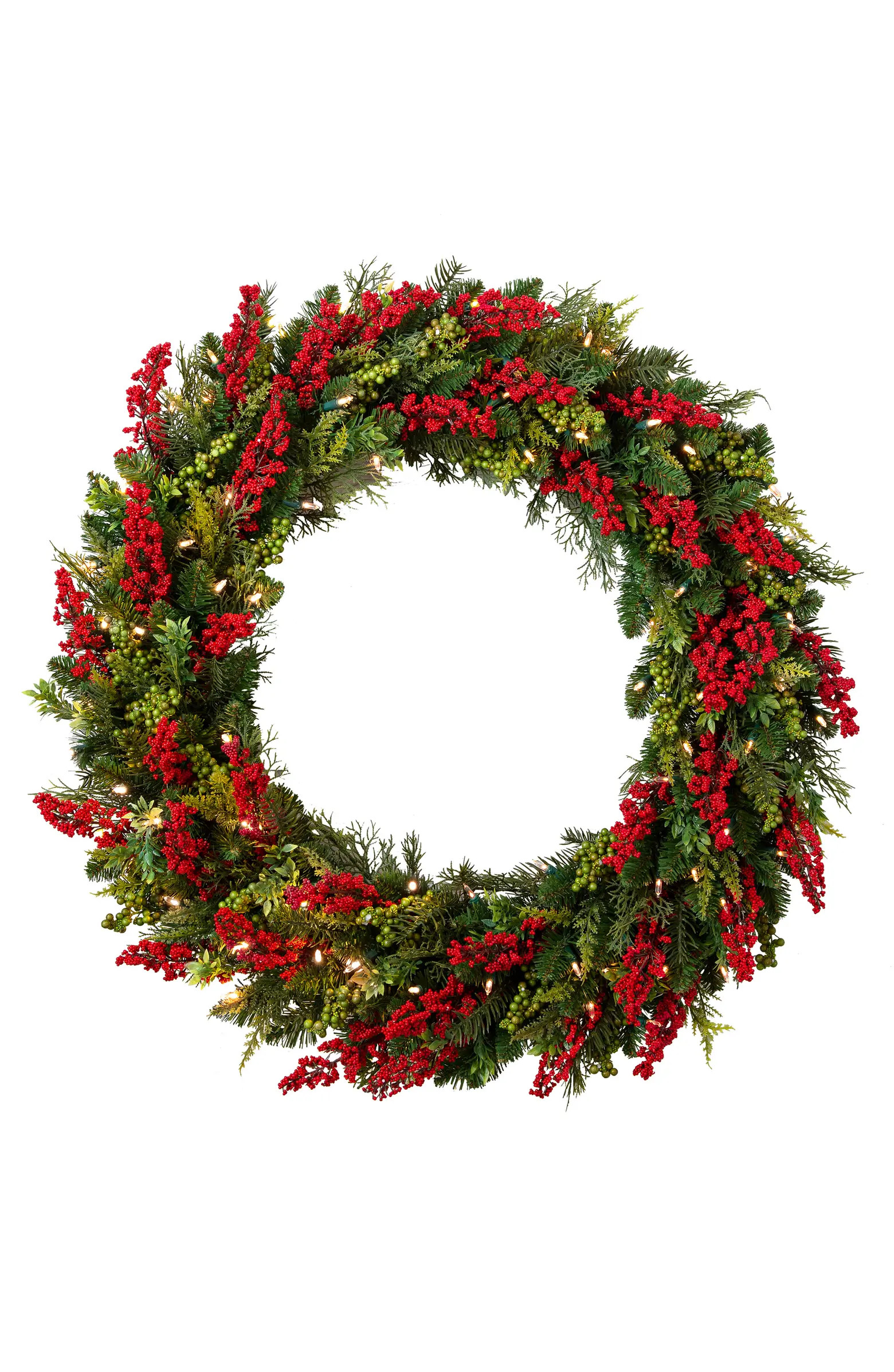 Balsam Hill Outdoor Pre Lit Berry Burst Wreath | Nordstrom | Nordstrom