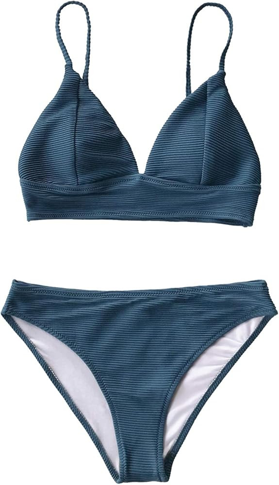 Women's Cosy Bay Lace Up Back Adjustable Two Piece Bikini Sets | Amazon (US)