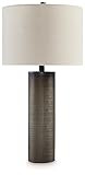 Signature Design by Ashley Dingerly Contemporary 28.25 Inch Glass Table Lamp, Brown & Beige | Amazon (US)