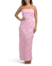 Strapless Ruffled Maxi Dress | TJ Maxx
