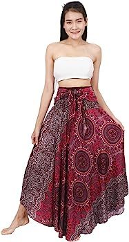 Banjamath® Women's Long Bohemian Style Gypsy Boho Hippie Skirt | Amazon (US)