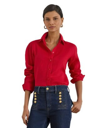 Ralph Lauren Relaxed Fit Linen Shirt | Bloomingdale's Women Tops & Tees | Bloomingdale's (AU)