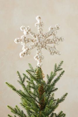 Holly Pommed Snowflake Tree Topper | Anthropologie (US)