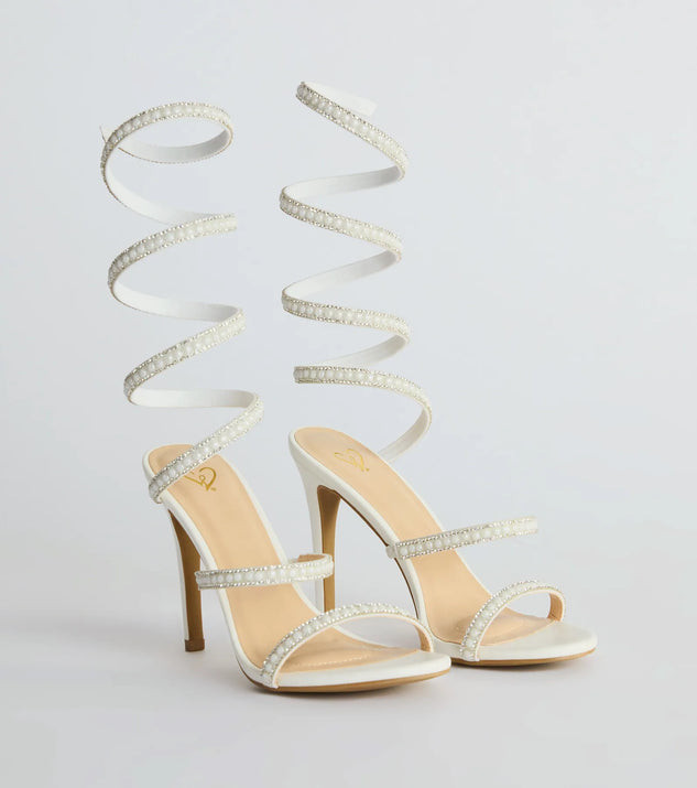 Endless Luxe Faux Pearl Spiral Stiletto Heels | Windsor Stores