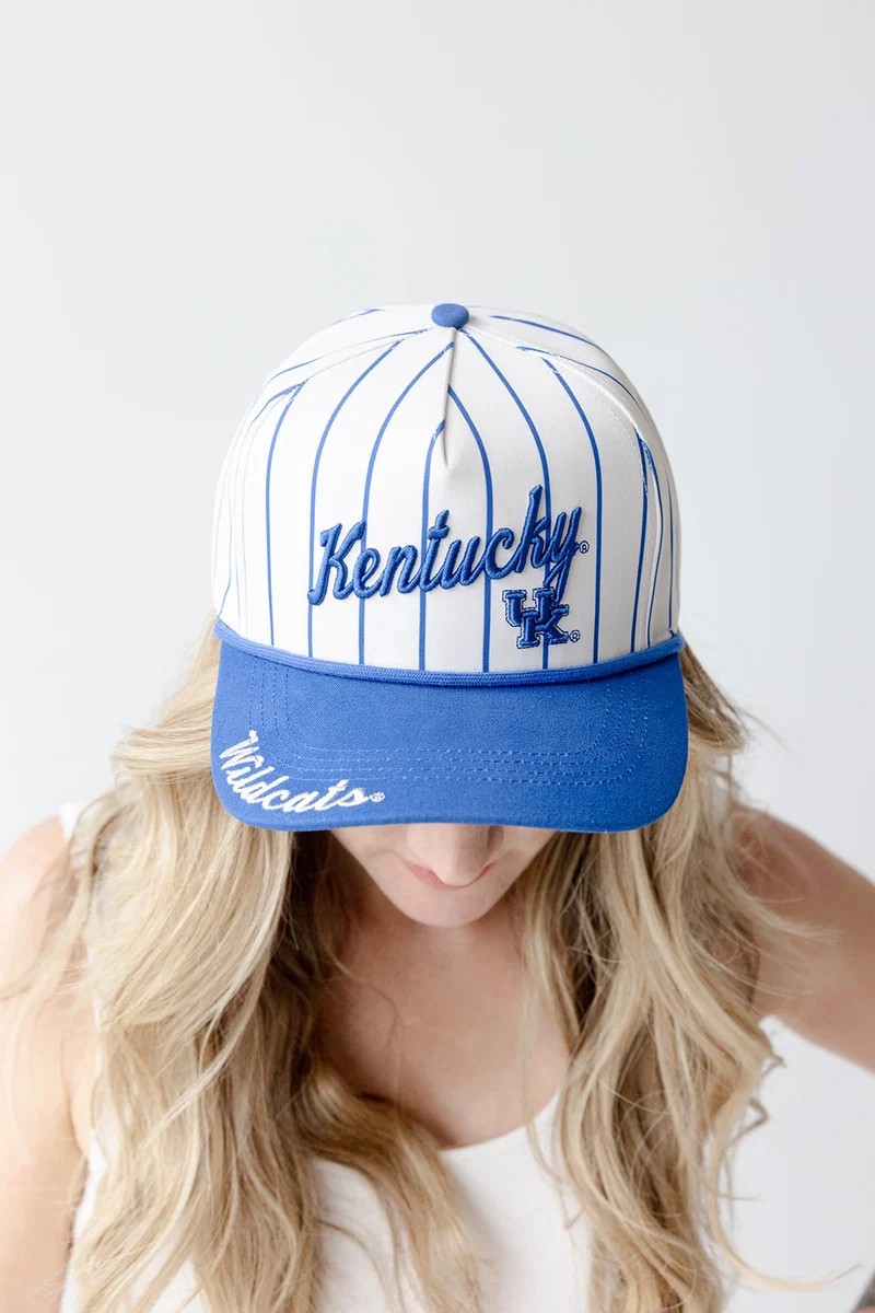 Kentucky Pinstripe Hat 5 Panel Canvas Baseball Hat | Gameday Social