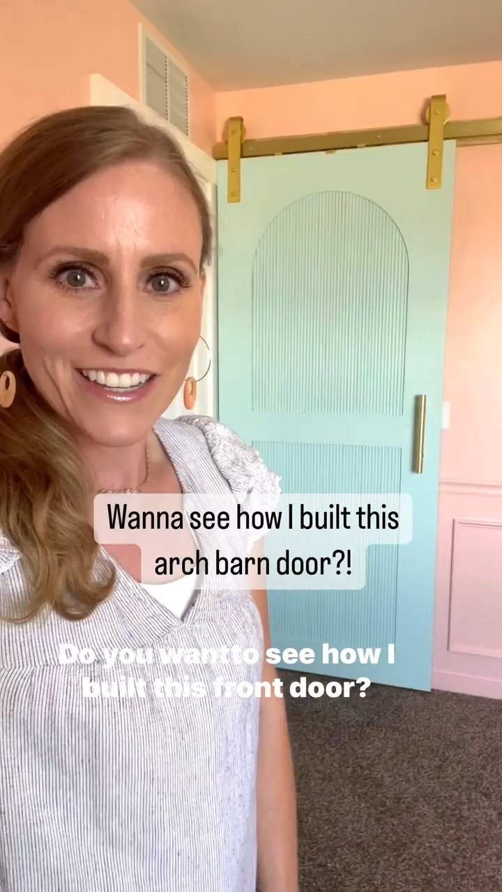 Arched Barn Door, Barn Door Tutorial, Sliding Door 

 #LTKOver40 #LTKHome #LTKStyleTip