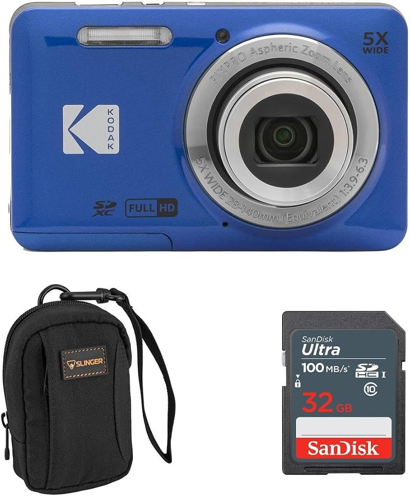 KODAK PIXPRO FZ55-BK 16MP Digital Camera 5X Optical Zoom 28mm Wide Angle 1080P Full HD Video 2.7"... | Amazon (US)