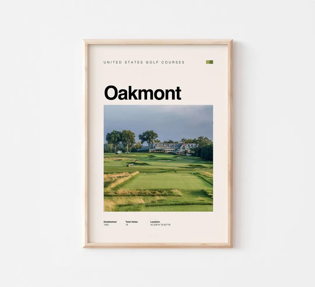 Oakmont Golf Course Poster – Printable Gift for Golf Lovers - Minimal Style - Digital Download | Etsy (US)