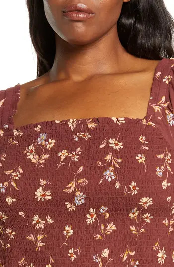 Madewell Lucie Smocked Peplum Top | Nordstrom | Nordstrom Canada