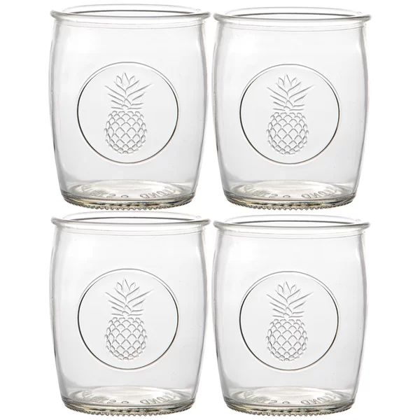 Mancilla Retroware Pineapple 15 oz. Drinking Glass (Set of 4) | Wayfair North America