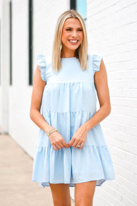 Everything Is Rosy Dress - Light Blue | The Impeccable Pig