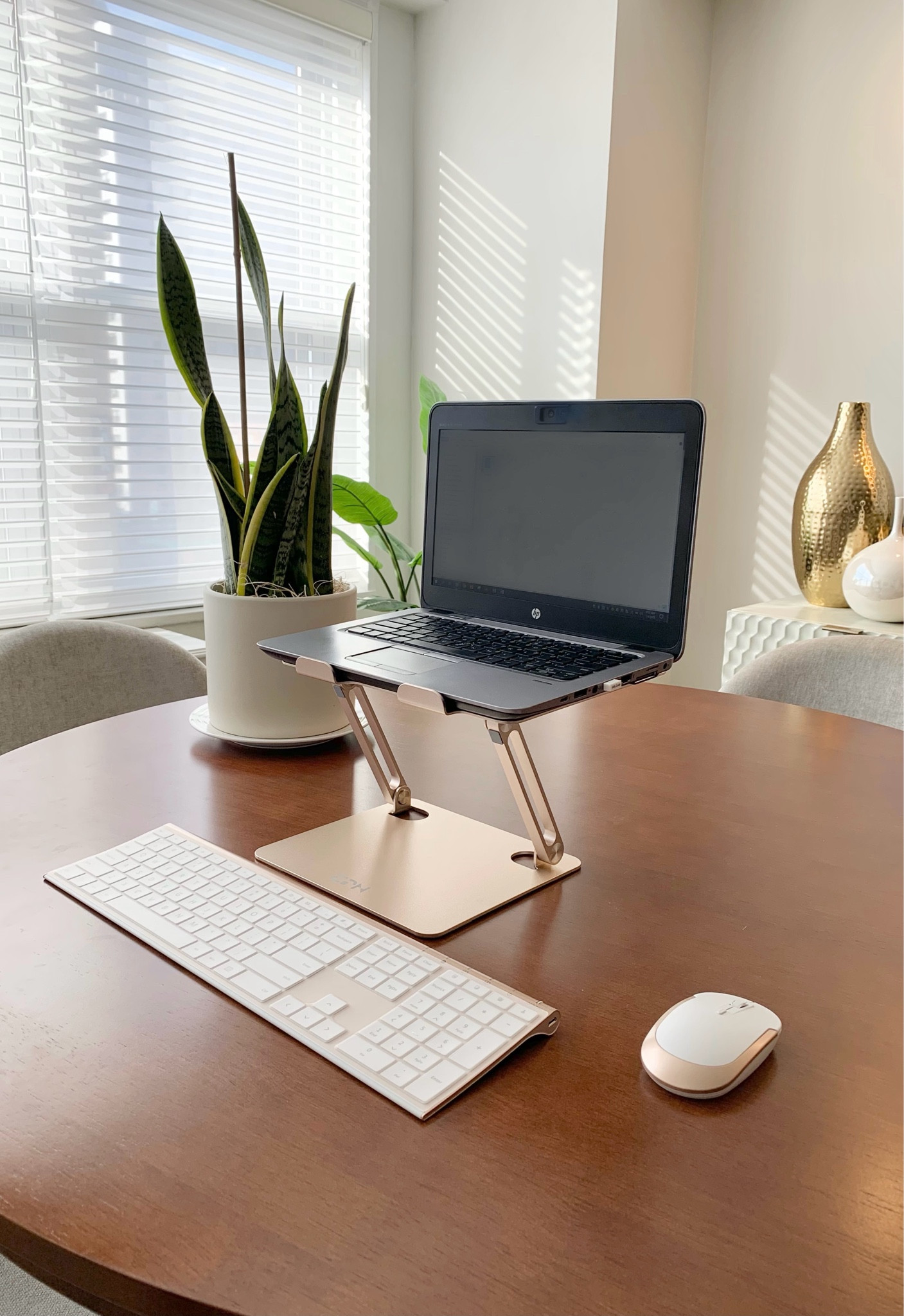 Work from home desk set up

Adjustable Laptop stand
Wireless keyboard 
Wireless mouse
Rose gold
White
Round Wood table

#LTKFindsUnder50 #LTKHome #LTKWorkwear