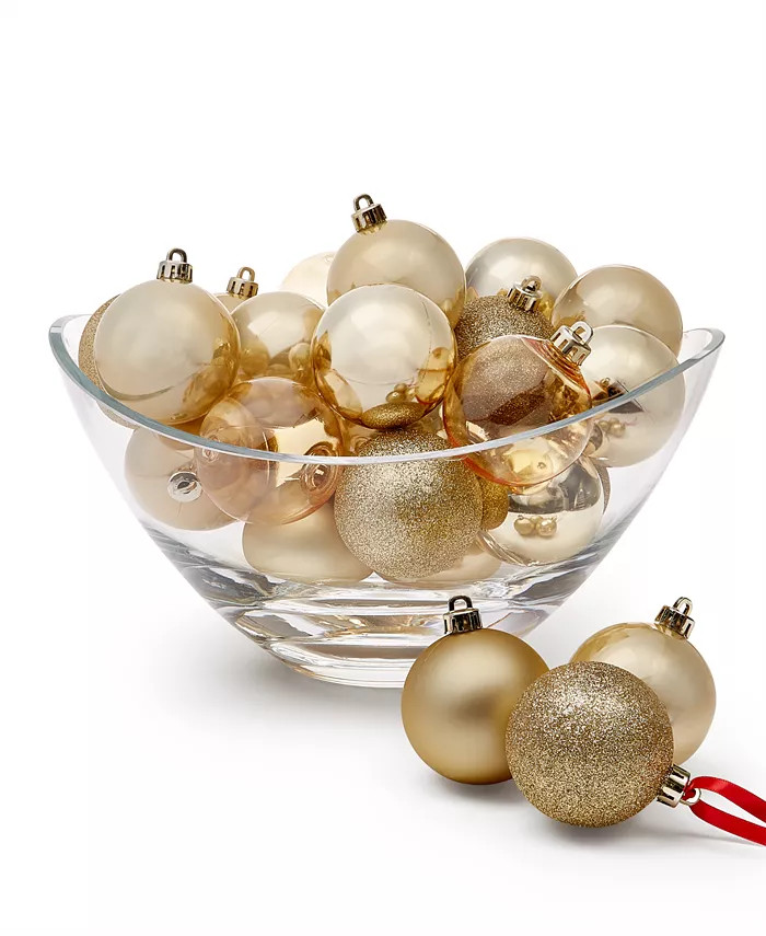 Christmas Cheer Set of 30 Assorted Shatterproof Ball Ornaments, Created for Macy's | Macy's