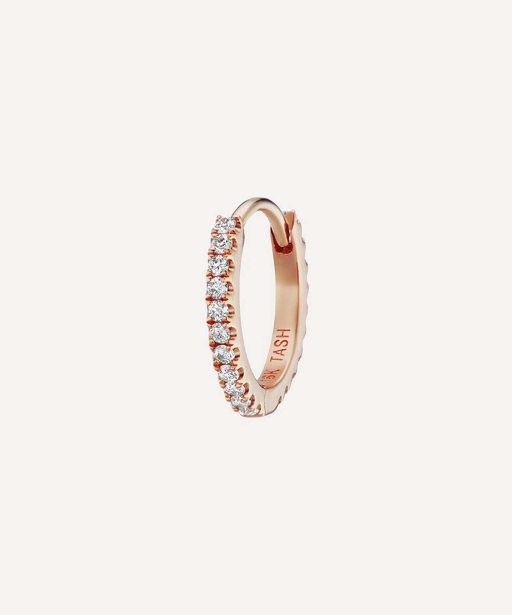 18ct 8mm Diamond Eternity Single Hoop Earring | Liberty London (US)