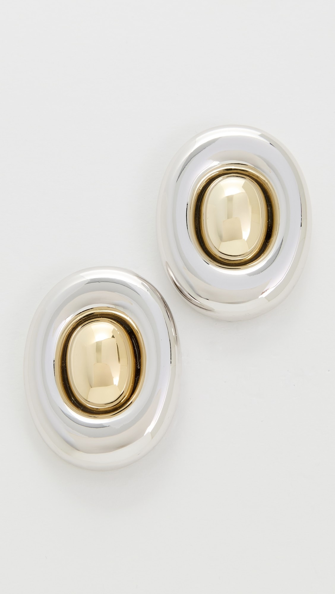 The Two-Tone Chrome Orb Studs | Shopbop