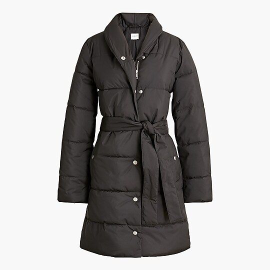 Belted puffer coat | J.Crew Factory