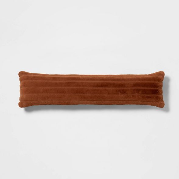 Bed Lumbar Channeled Faux Fur Pillow Bronze - Project 62™ + Nate Berkus™ | Target