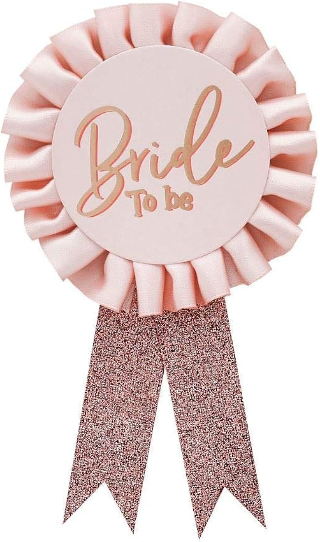 Club Green Pink & Rose Gold Bride To Be Rosette Badge - Hen Party | Amazon (UK)