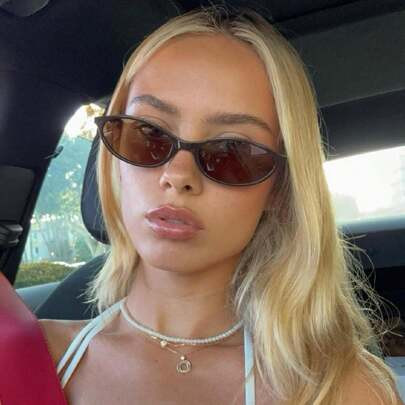 1pc Fashion Small Frame Oval Fashion Glasses Personalized Versatile Vintage Women's Glasses Summer Travel Holiday Beach Accessories Beach Accessories | SHEIN
