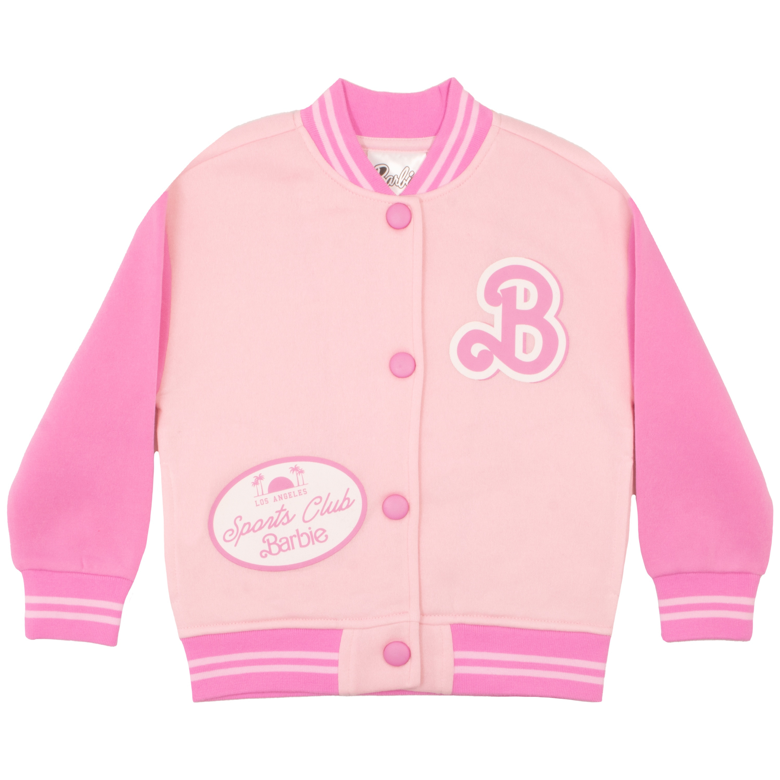 Barbie Girls Bomber Jacket, Silhouette Logo Fleece Zip-Up and Lightweight Button Up Varsity Jacke... | Walmart (US)