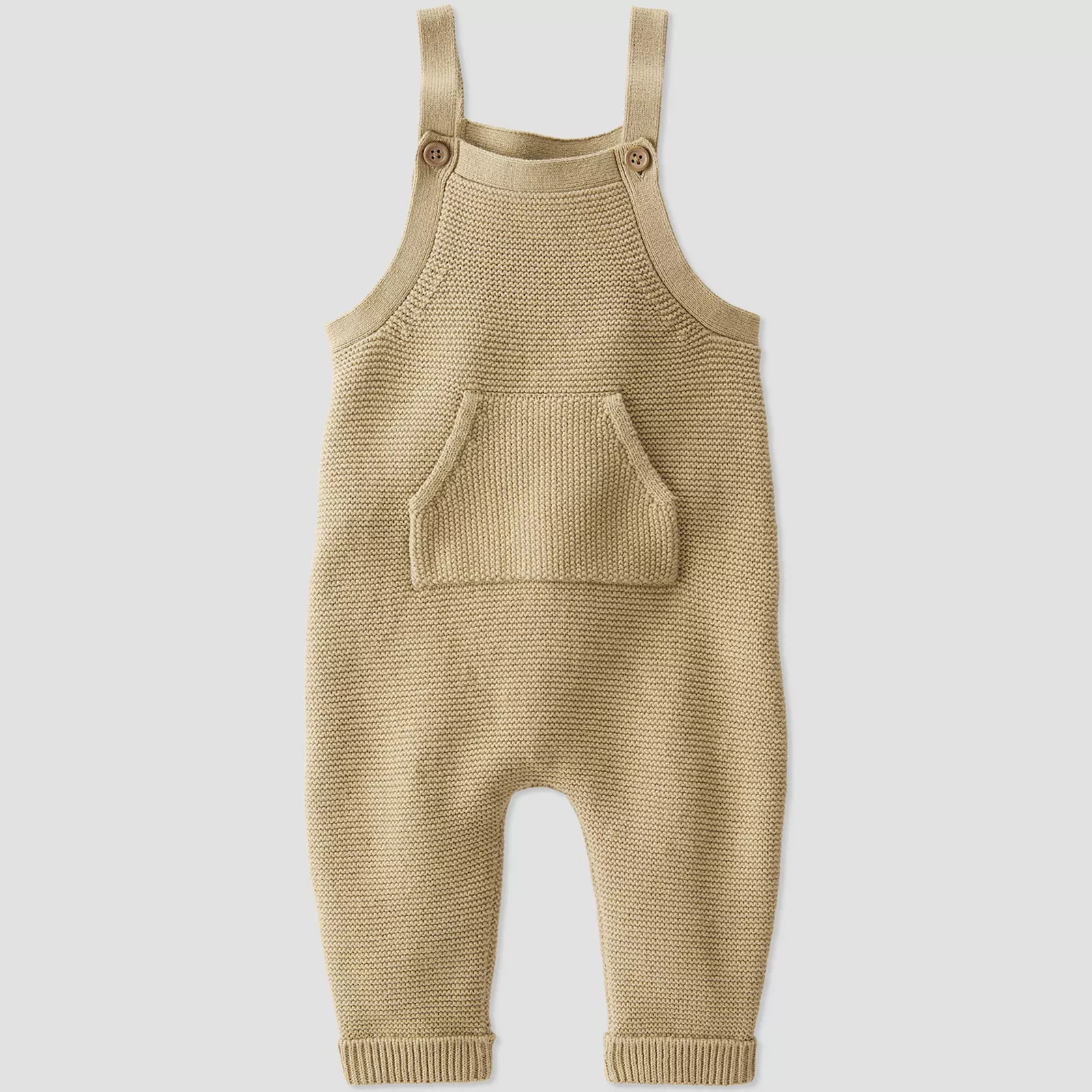 Baby Little Planet by Carter's Beige Sweater Knit Overalls, Infant Boy's, Size: 6 Months, Med Beige | Kohl's