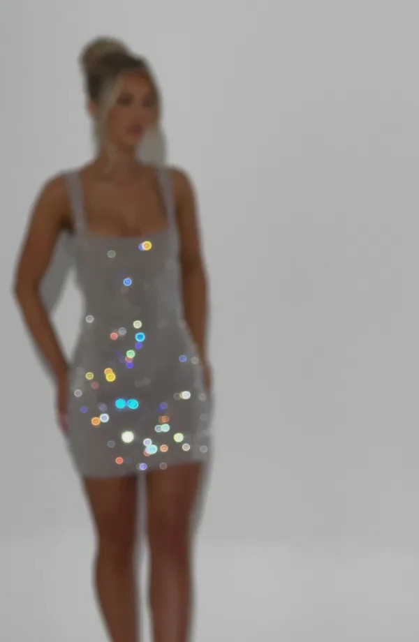 Petra Mini Dress - Silver | Babyboo (global)