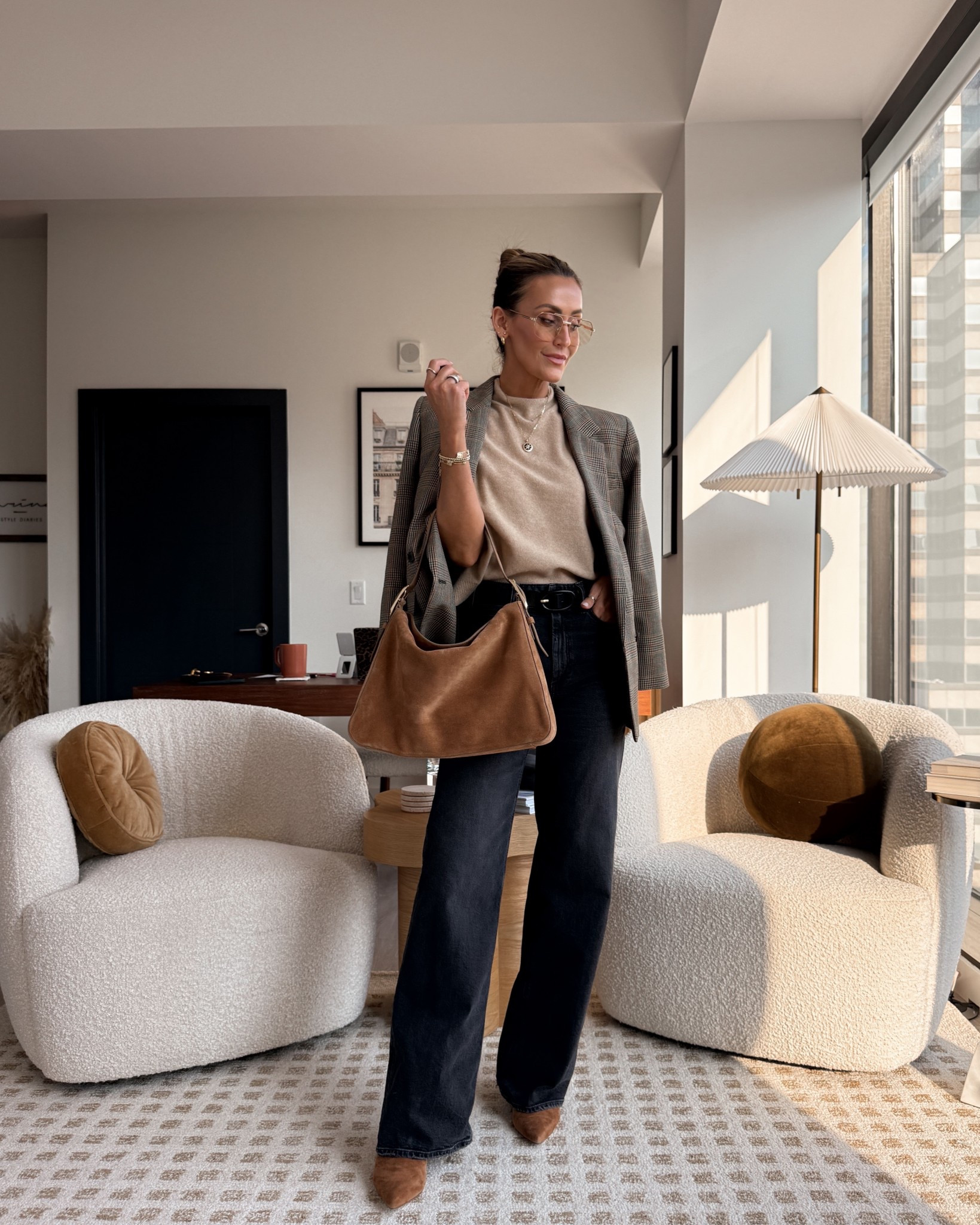 Fall outfit Chicago style! 
Jeans 26 
Sweater small and blazer 2 

#LTKStyleTip #LTKItBag 

#LTKSeasonal